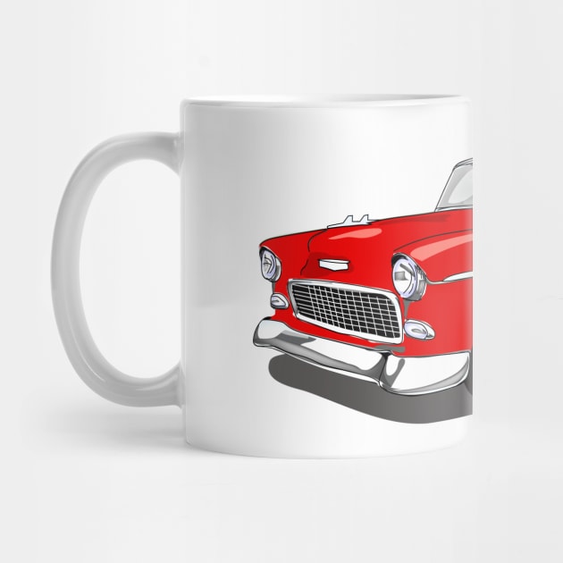 1955 Gypsy Red Chevy Bel Air Print by RPM-ART